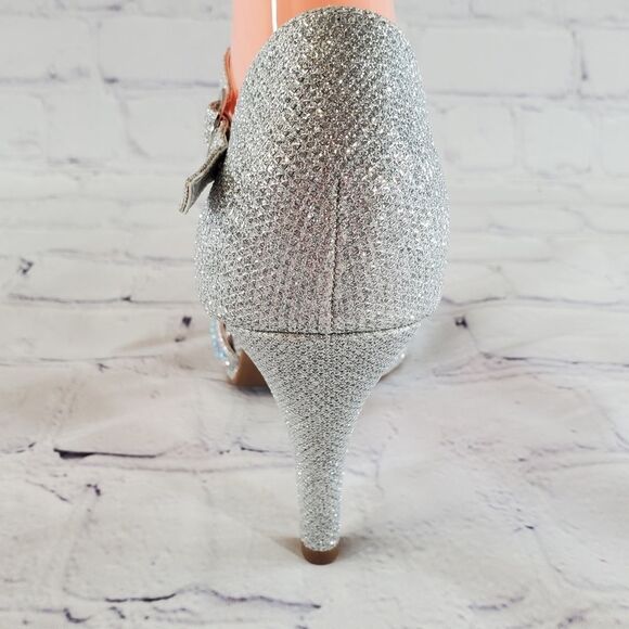 🩵NIB Dream Pairs Silver Glitter "Amore" Heels Size 10 - Picture 6 of 12